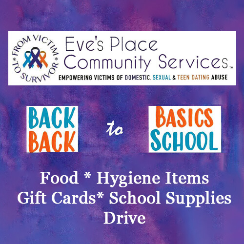 Eve's Place School Suppy Drive
